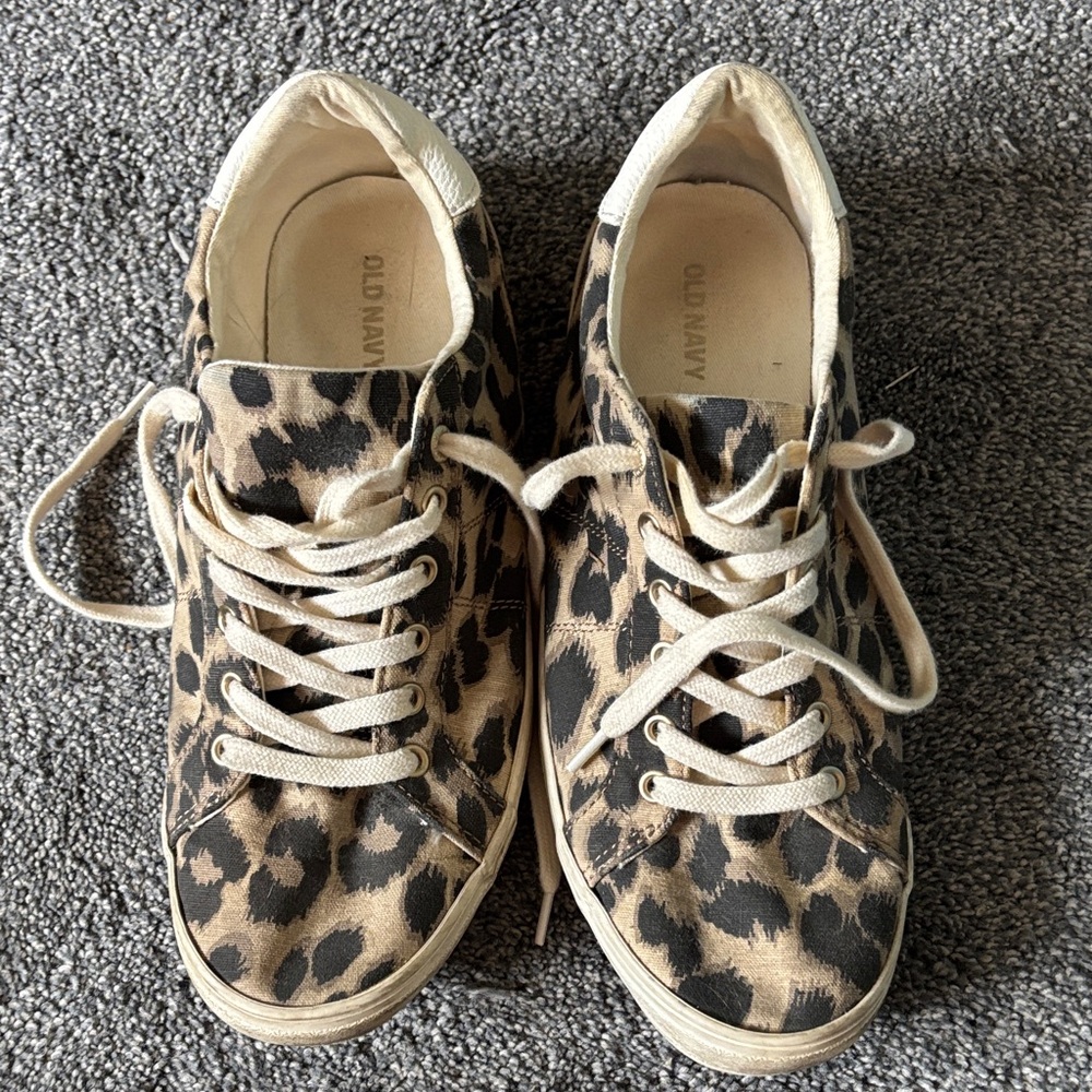 Old Navy Animal Print Lace-Up Sneakers